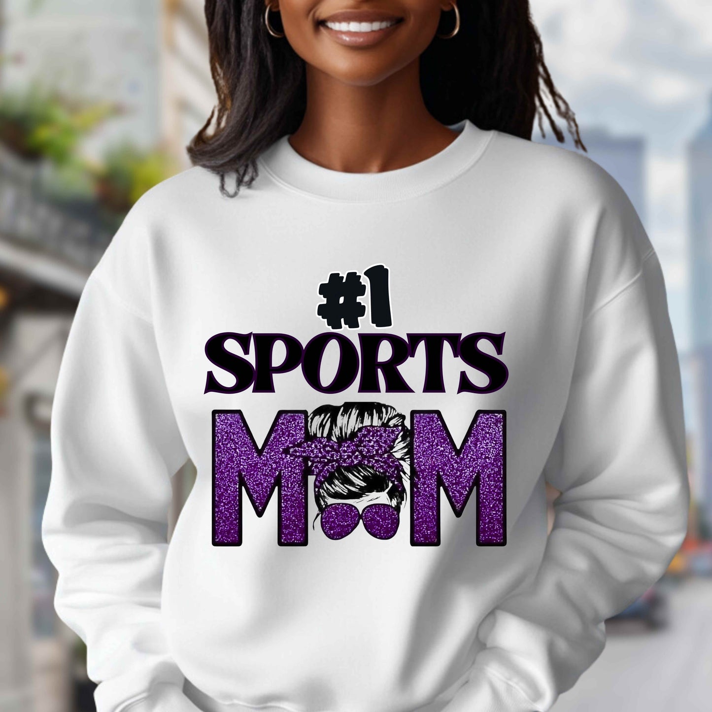 #1 sports mom. Pullover Hoodie