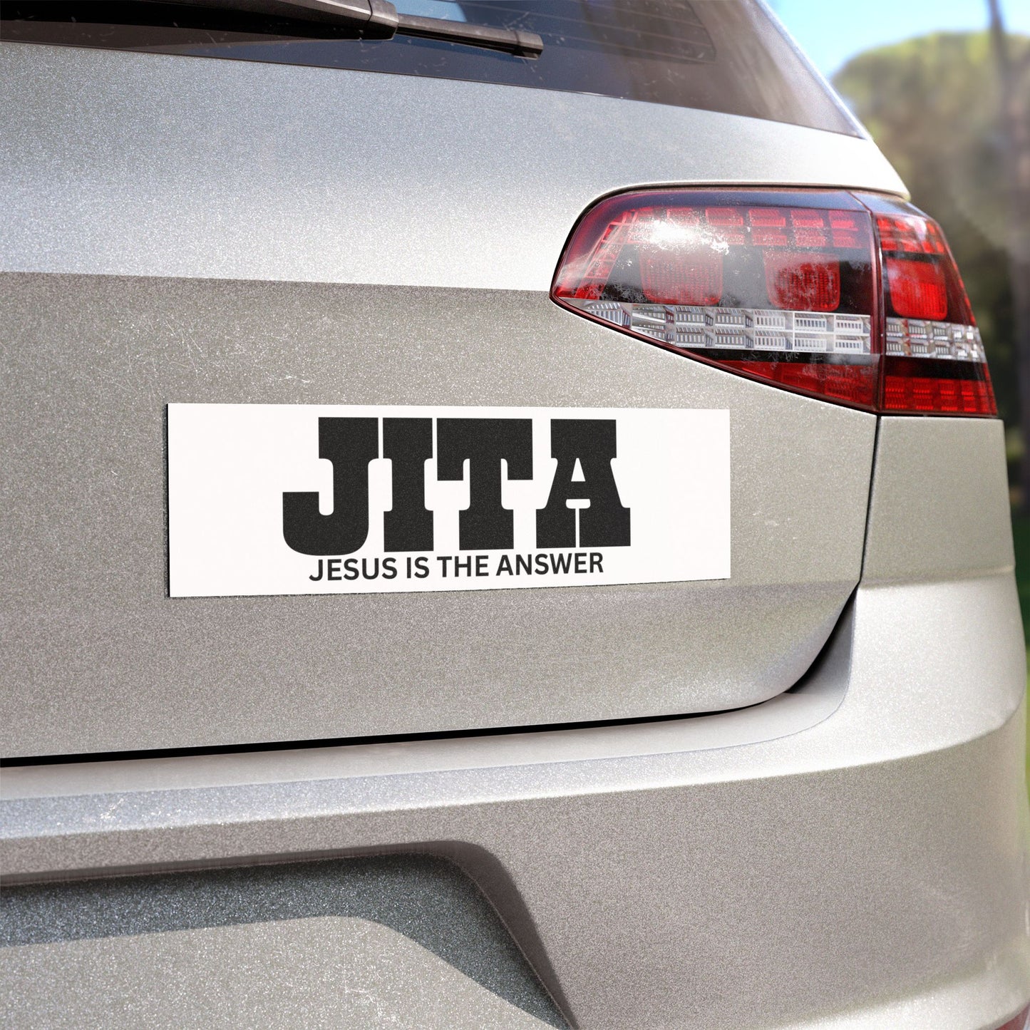 Car Magnet — JITA “Jesus Is The Answer” Retro Block Letter Christian Decal