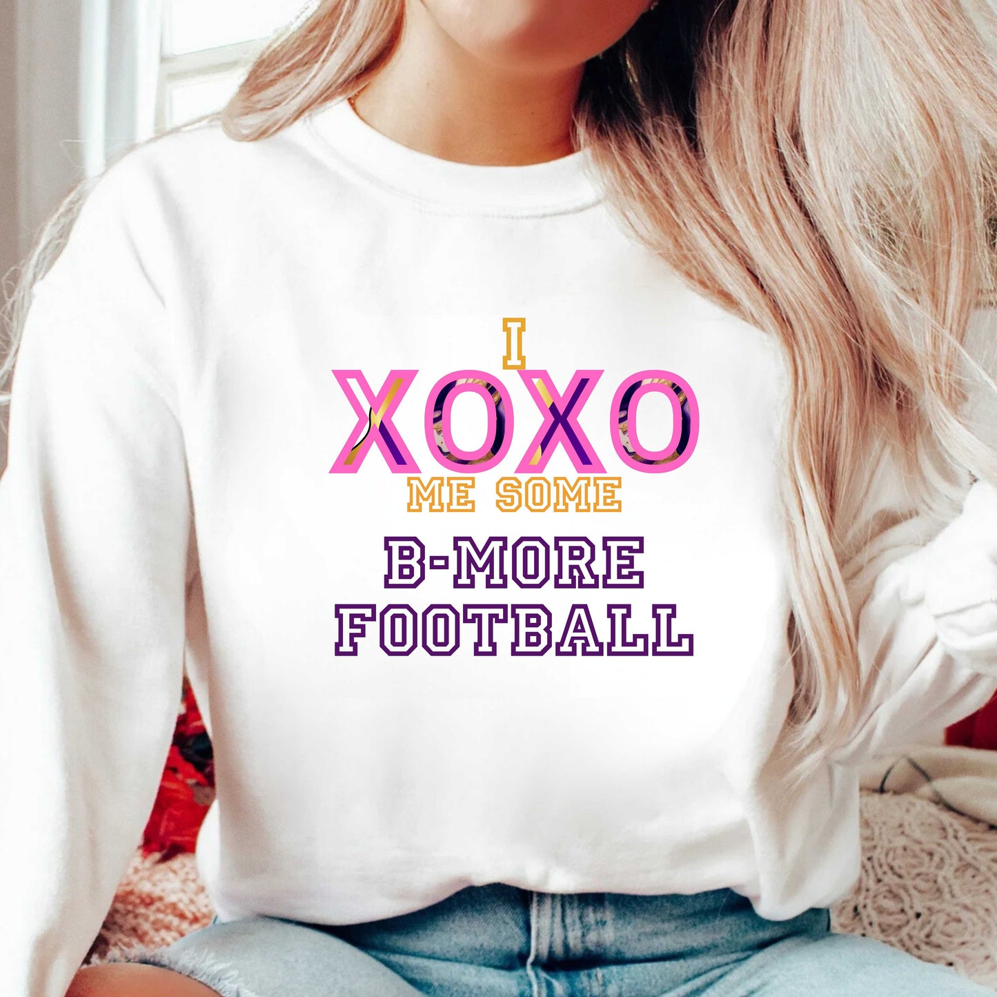 I LOVE BMORE FOOTBALL Pullover Hoodie