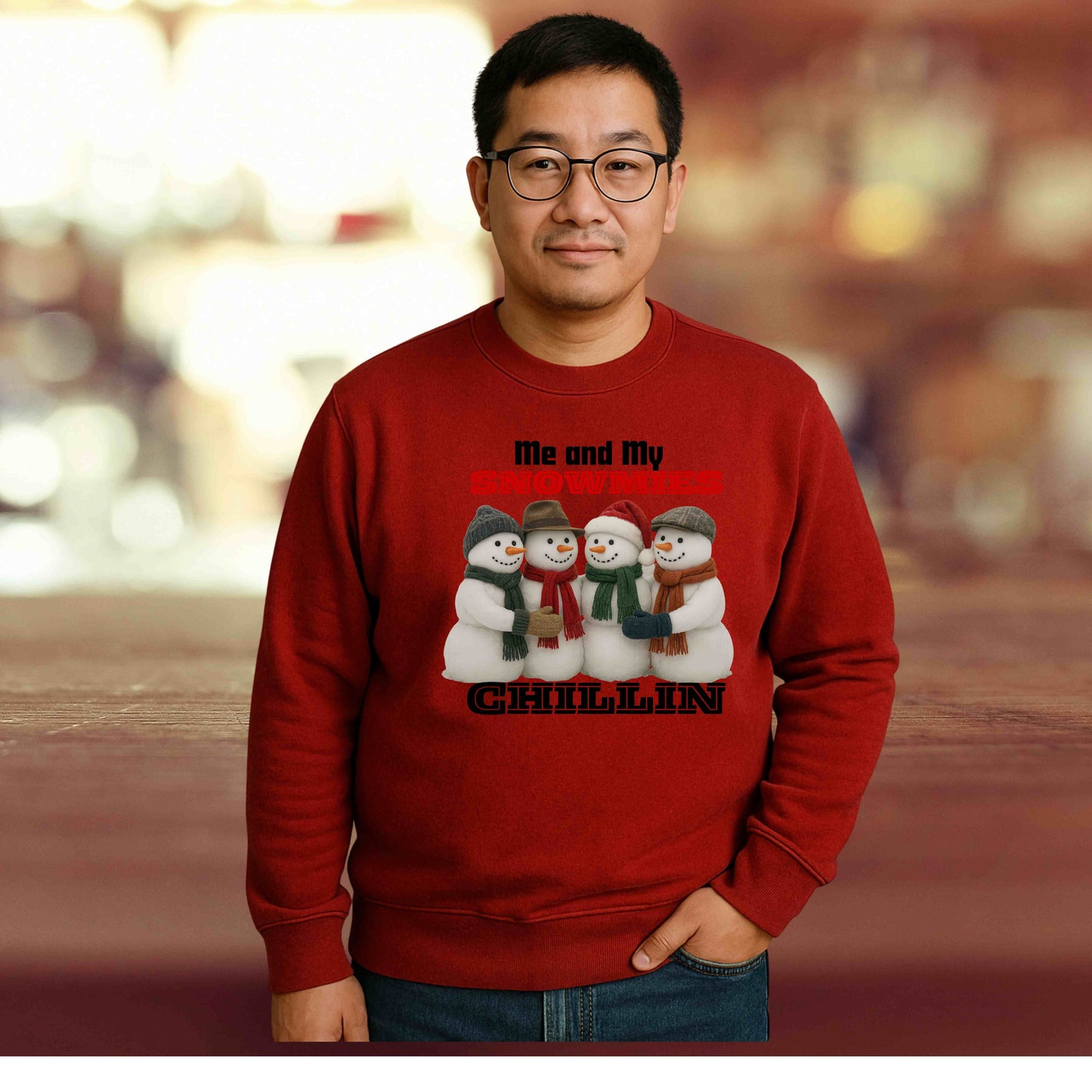 ME AND MY SNOWMIES CHILLIN Gildan Pullover Hoodie