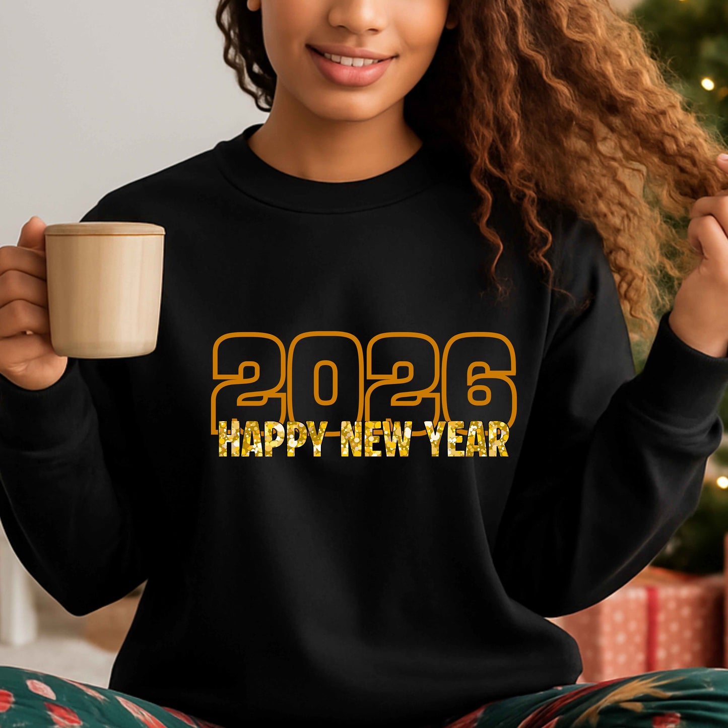 2026 HAPPY NEW YEAR   Crewneck Pullover Sweatshirt