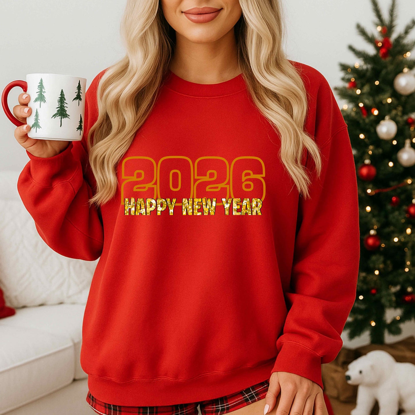 2026 HAPPY NEW YEAR   Crewneck Pullover Sweatshirt