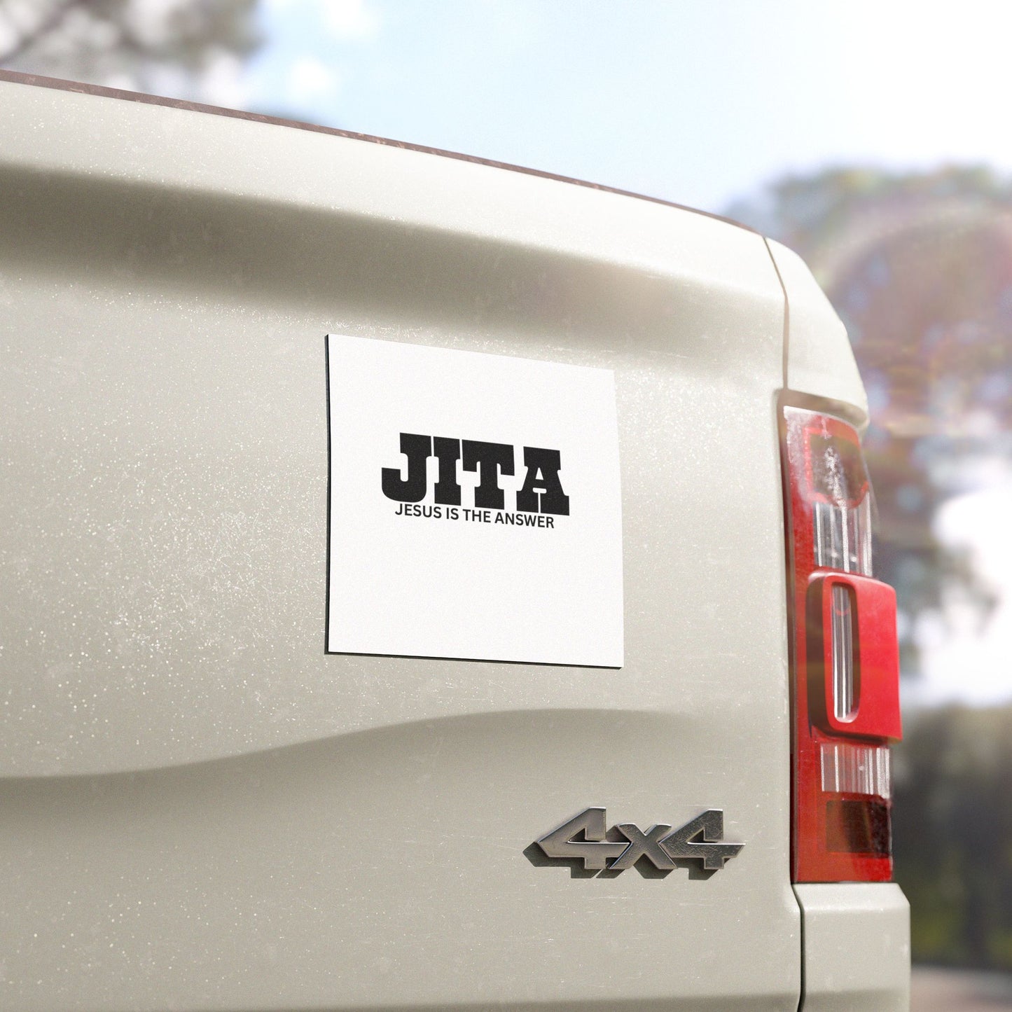 Car Magnet — JITA “Jesus Is The Answer” Retro Block Letter Christian Decal