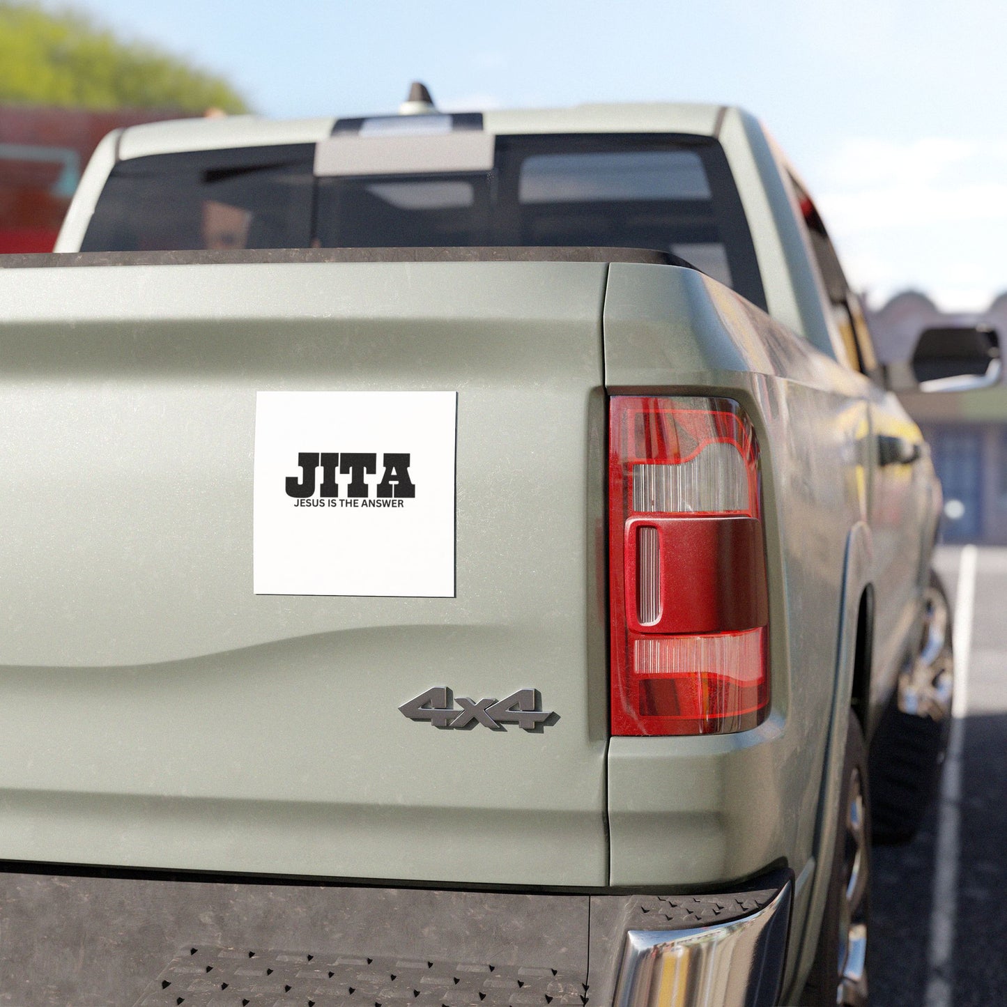 Car Magnet — JITA “Jesus Is The Answer” Retro Block Letter Christian Decal