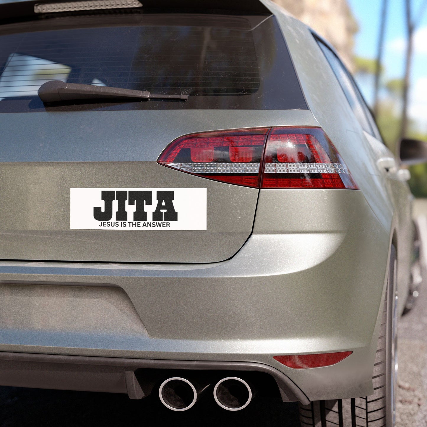 Car Magnet — JITA “Jesus Is The Answer” Retro Block Letter Christian Decal
