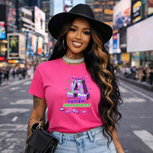 AUTISM AWARENESS LETTER A PUZZLE. T-Shirt