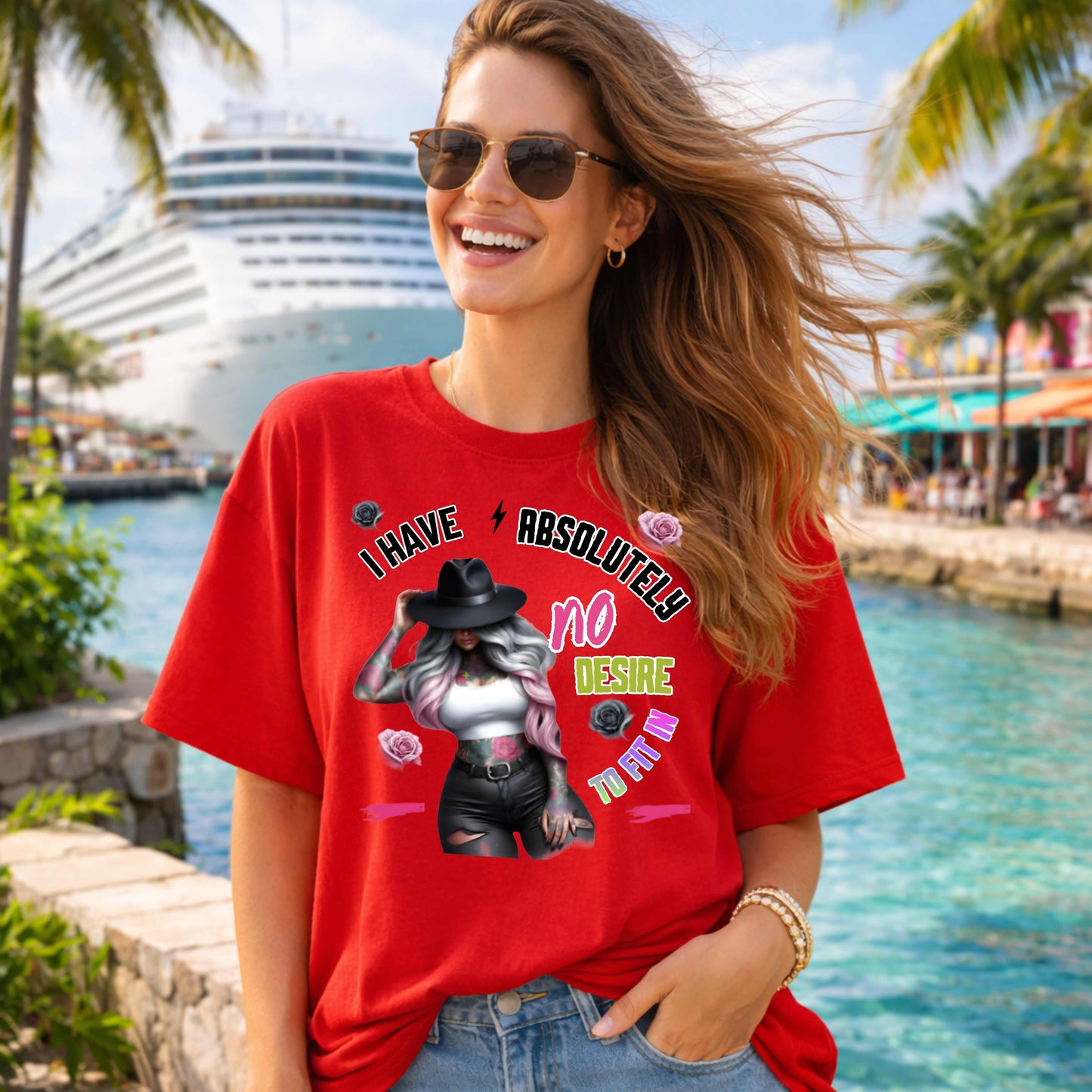 I HAVE ABSOLUTLEY NO DESIRE TO FIT IN. T-Shirt