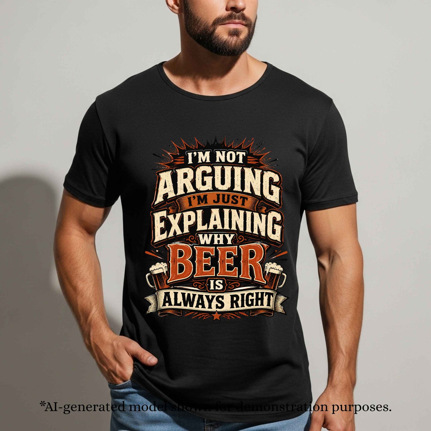 I'M  NOT ARGUING  I'M JUST EXPLAINING WHY BEER IS ALWAYS RIGHT. T-Shirt