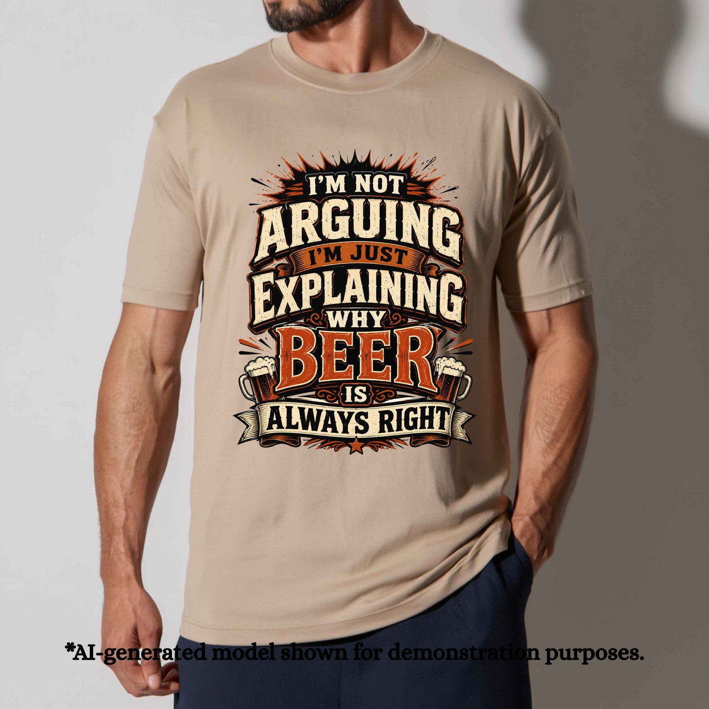 I'M  NOT ARGUING  I'M JUST EXPLAINING WHY BEER IS ALWAYS RIGHT. T-Shirt