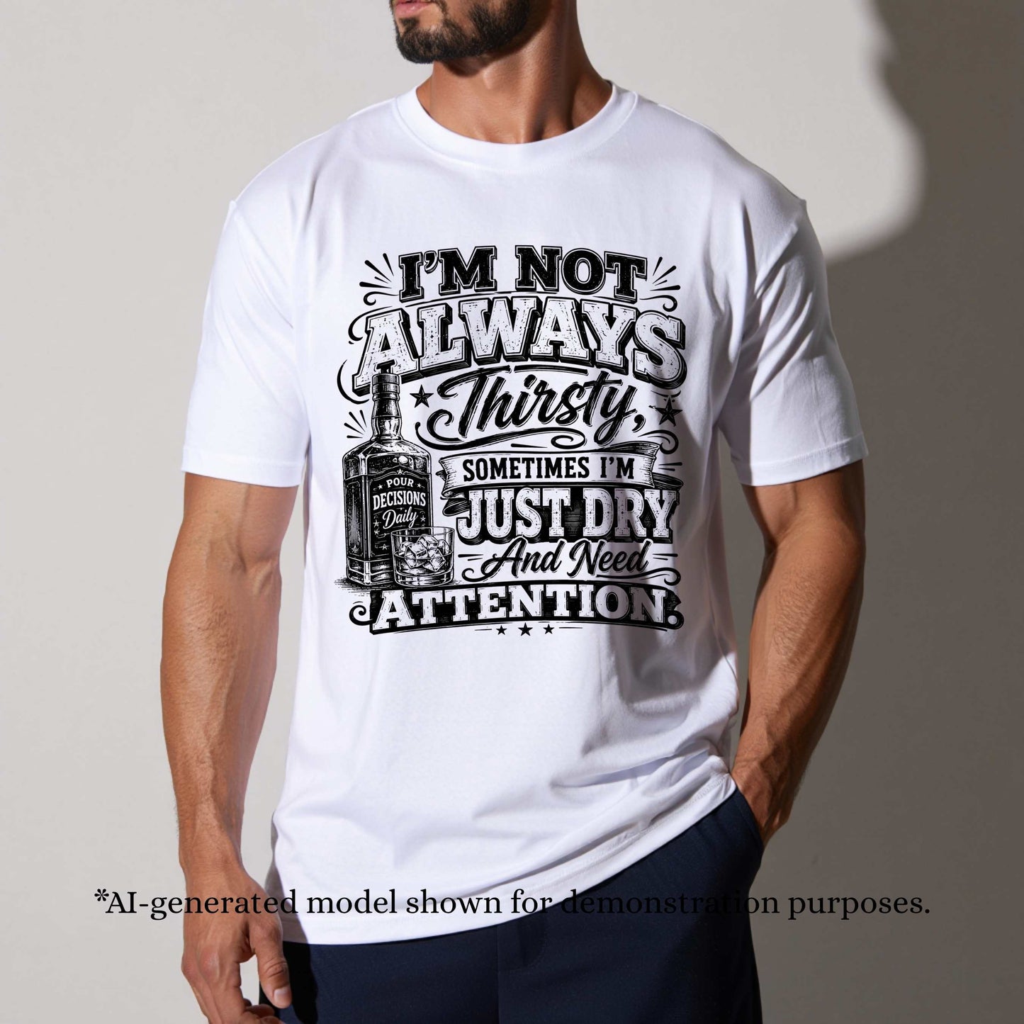 I'M NOT ALWAYS THIRSTY SOMETIMES I'M JUST DRY AND NEED ATTENTION.. T-Shirt