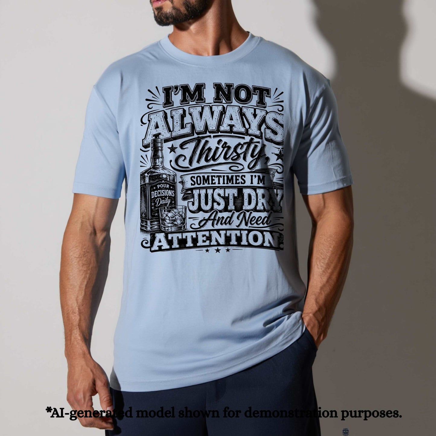 I'M NOT ALWAYS THIRSTY SOMETIMES I'M JUST DRY AND NEED ATTENTION.. T-Shirt