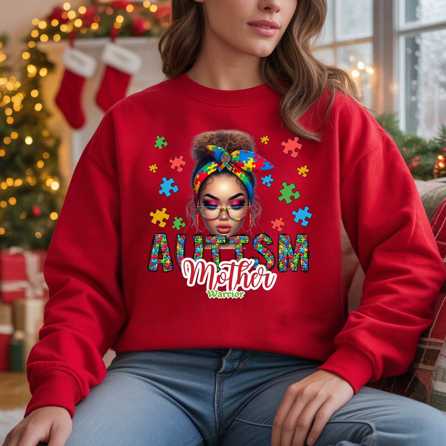 AUTISM MOTHER WARRIOR.  Pullover Hoodie