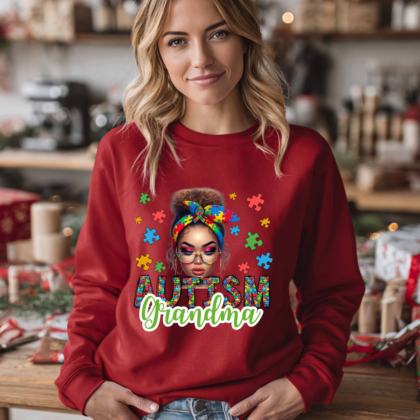 AUTISM GRANDMA  Pullover Hoodie
