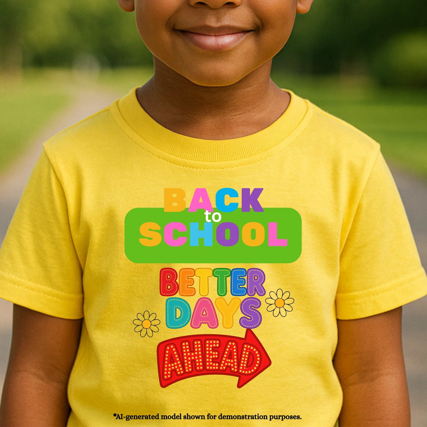 BACK TO SCHOOL BETTER DAYS AHEAD,  100% Cotton T-Shirt