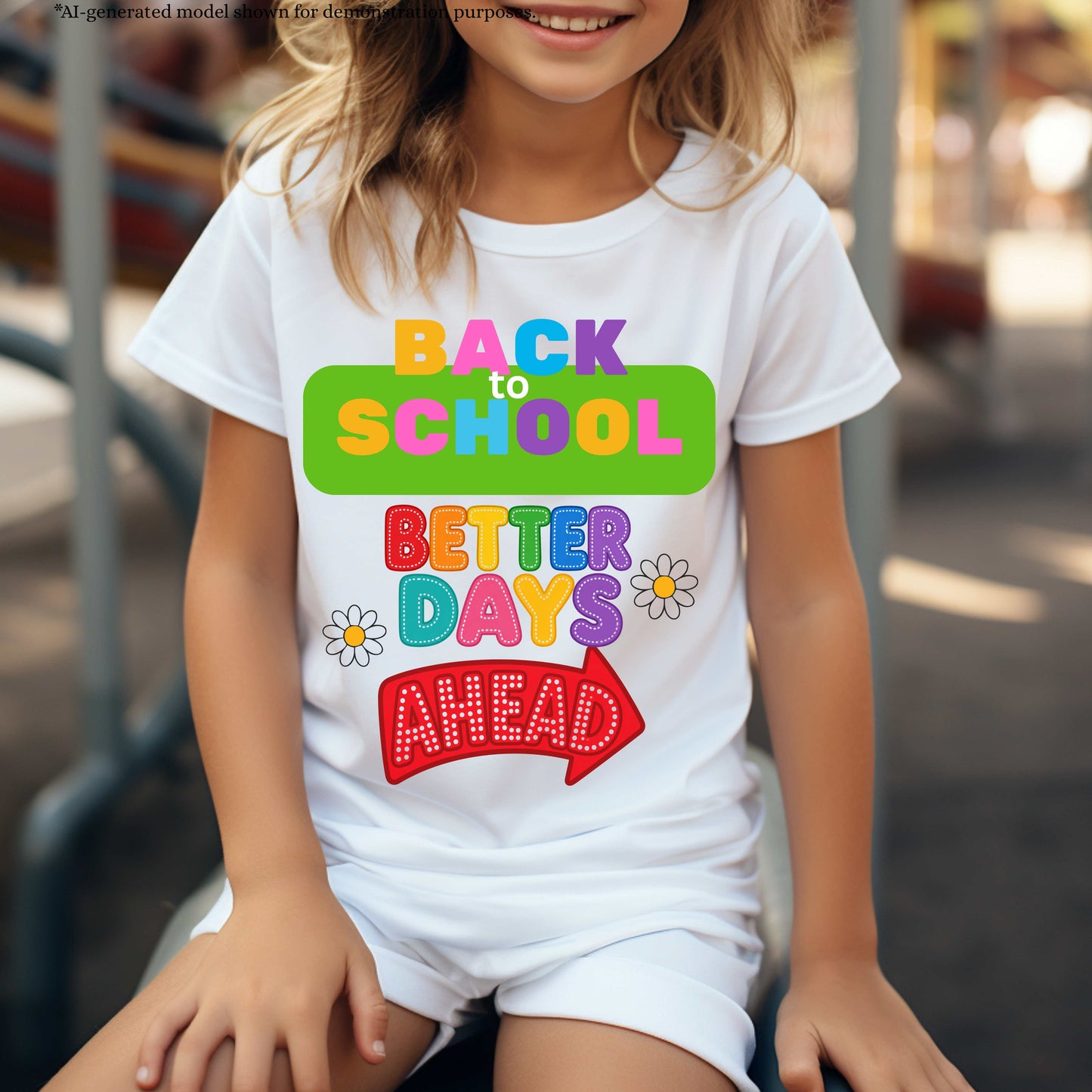 BACK TO SCHOOL BETTER DAYS AHEAD,  100% Cotton T-Shirt