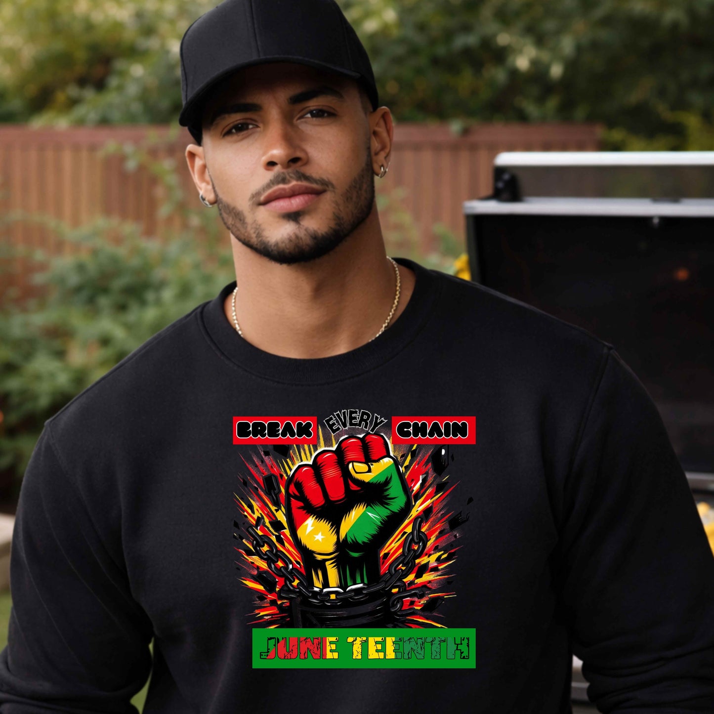 JUNE TEENTH BREAK EVERY CHAIN. T-Shirt