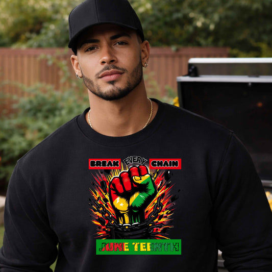 JUNE TEENTH BREAK EVERY CHAIN. T-Shirt