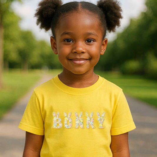 FLOWER BUNNY.   Cotton T-Shirt