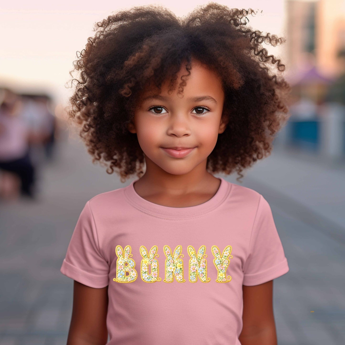 FLOWER BUNNY.   Cotton T-Shirt