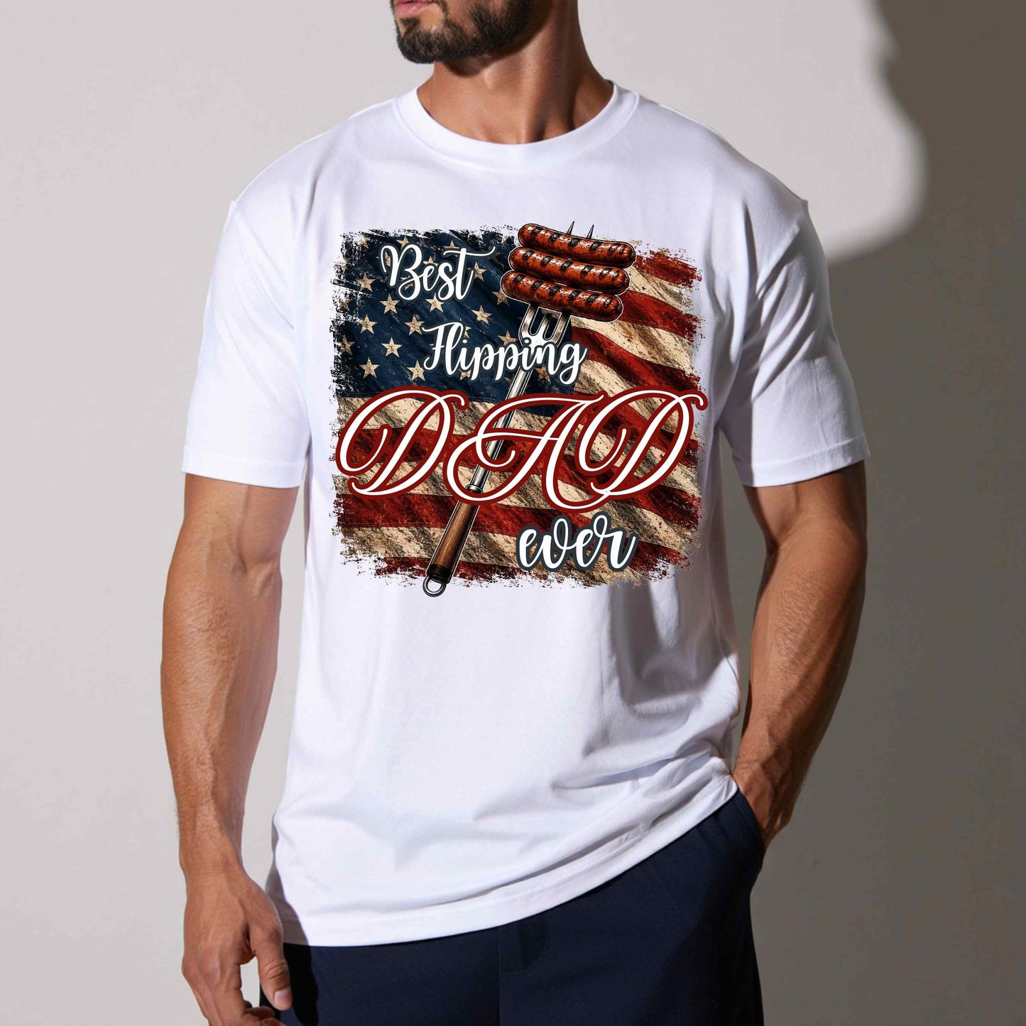 BEST FLIPPING DAD EVER, FATHER'S DAYT-Shirt