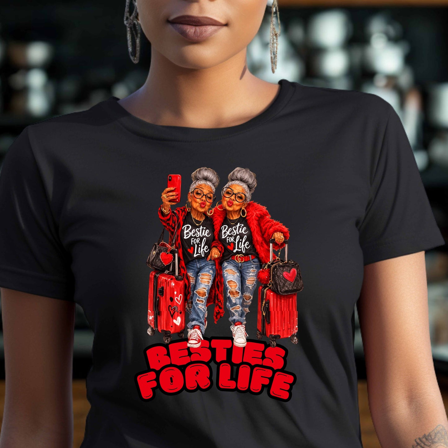 BESTIES FOR LIFE TWO HOT GRANDMAS. T-Shirt