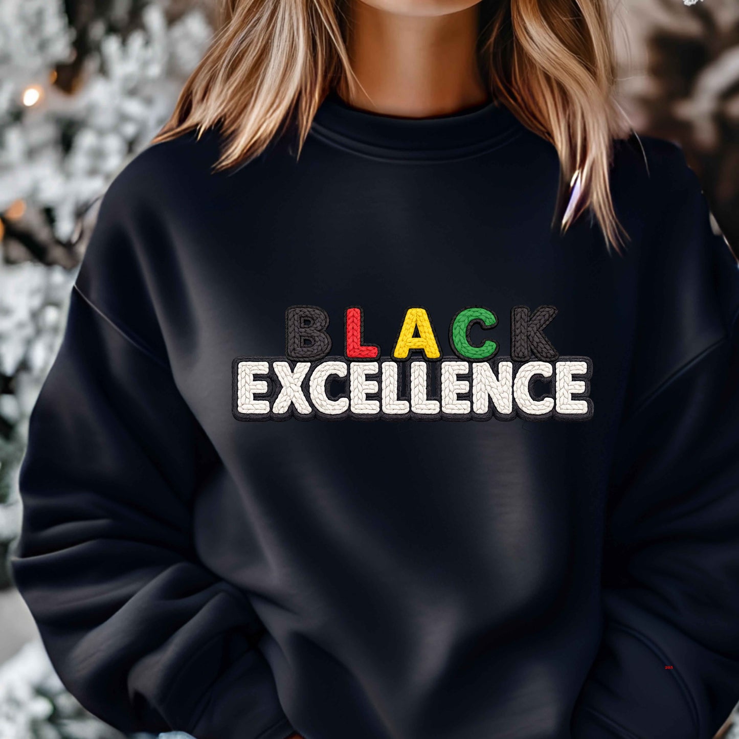 BLACK EXCELLENCE   Crewneck Pullover Sweatshirt