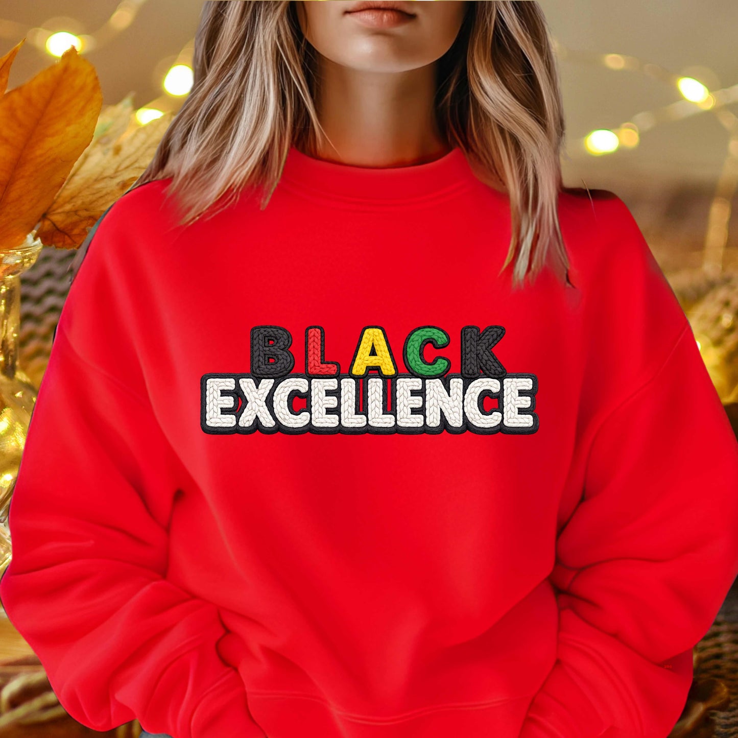 BLACK EXCELLENCE   Crewneck Pullover Sweatshirt