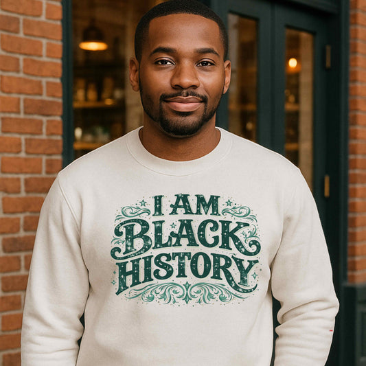 I AM BLACK HISTORY.   Crewneck Pullover Sweatshirt