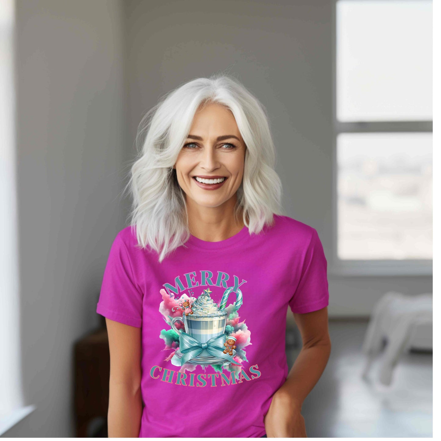 BLUE MERRY CHRISTMAS   LS T-Shirt 5.3 oz.