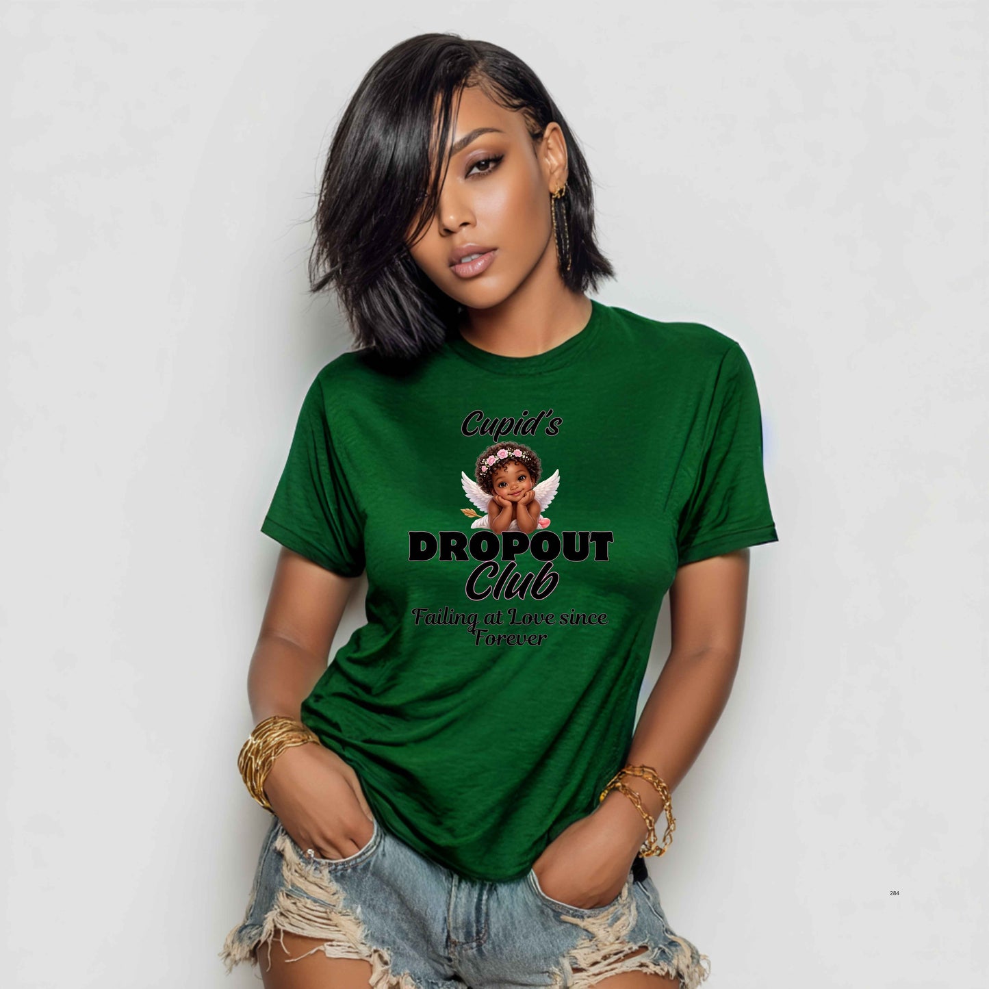 CUPID'S DROPOUT CLUB.   FALLING AT LOVE SINCE FOREVER. T-Shirt
