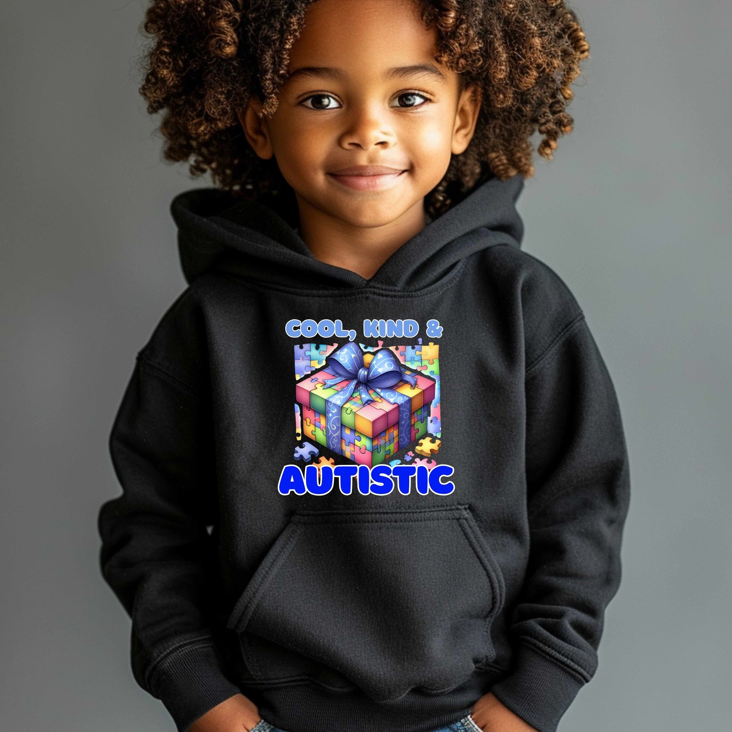 COOL, KIND AND AUTISTIC.  Youth Pullover Hoodie