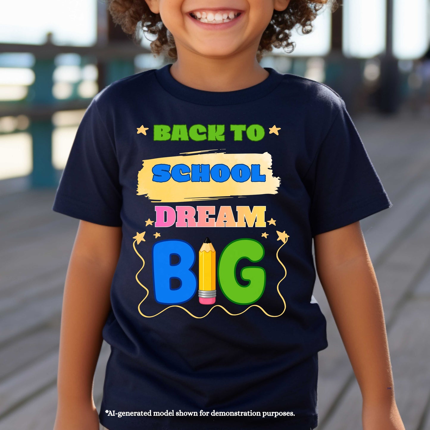 BACK TO SCHOOL DREAM BIG.  100% Cotton T-Shirt
