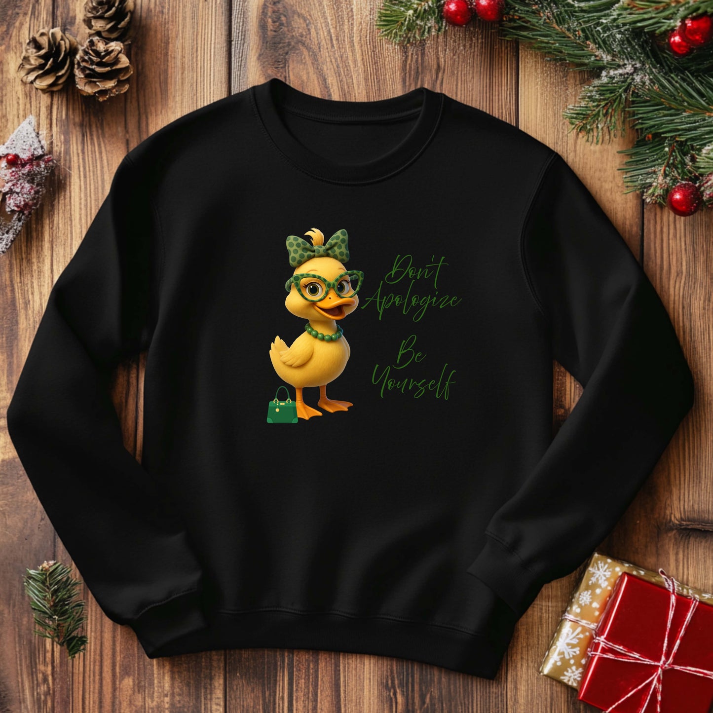 Don't Apologize Be Yourself  Crewneck Pullover Sweatshirt