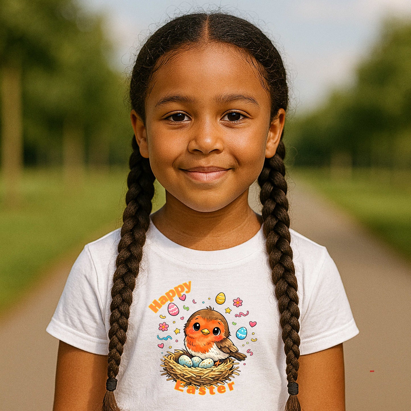 EASTER ROBIN BIRD.   Cotton T-Shirt