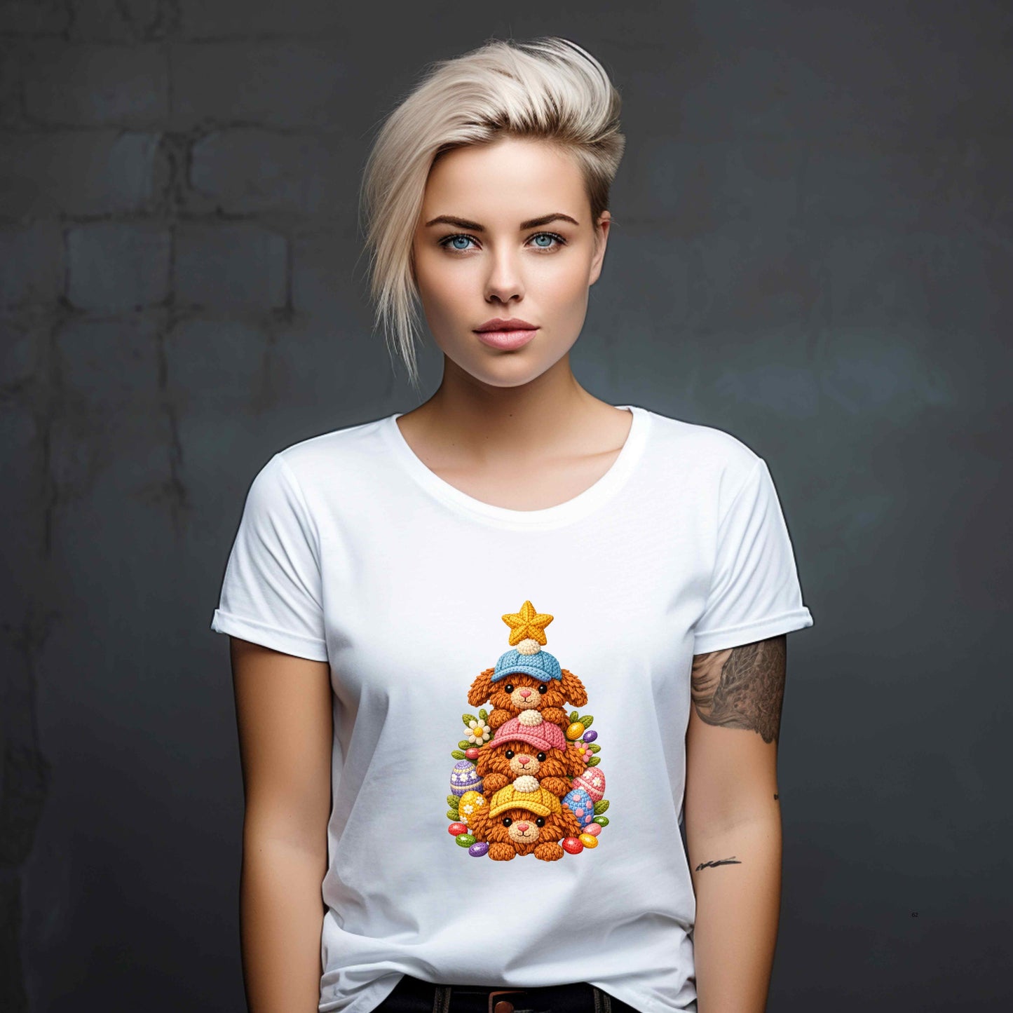 THREE TEIR EASTER BUNNIES  T-Shirt