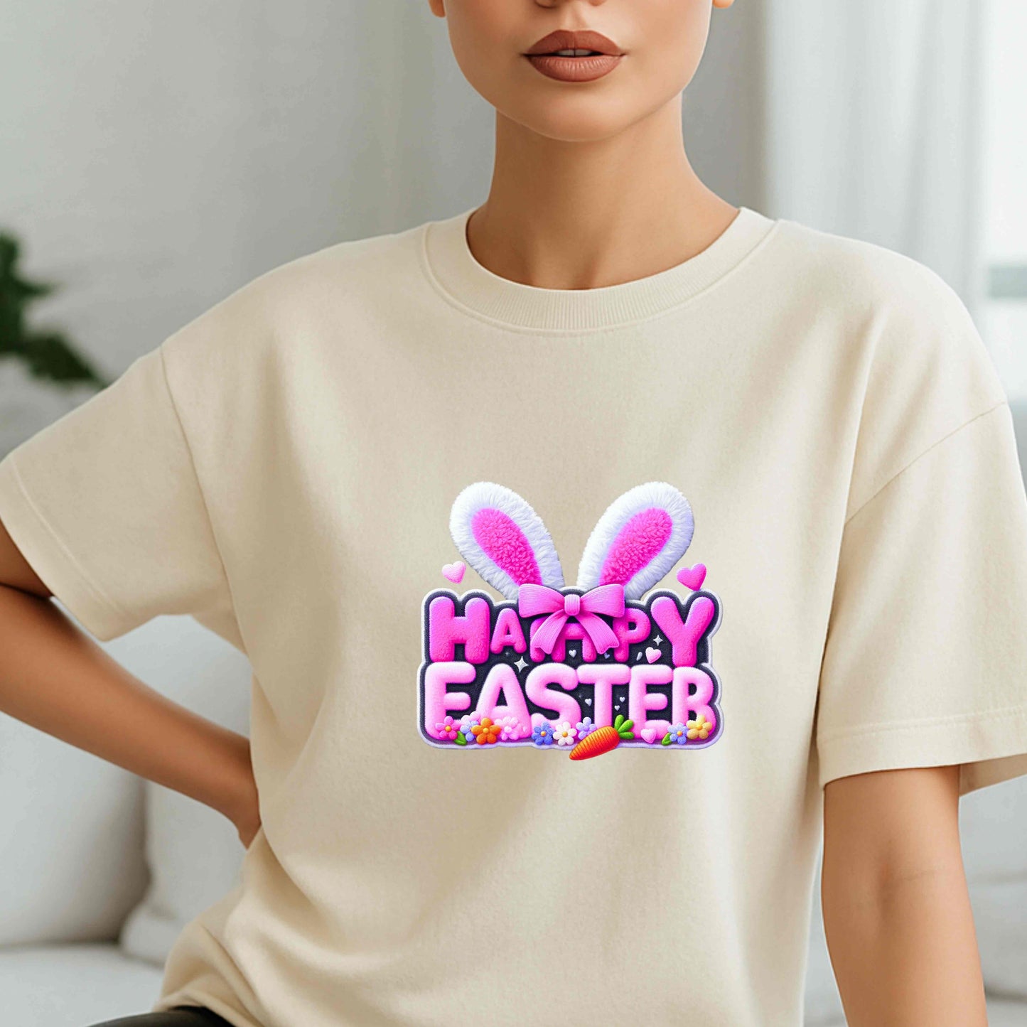 BUNNY EARS HAPPY EASTER. T-Shirt