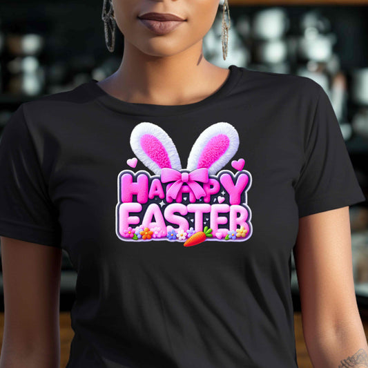 BUNNY EARS HAPPY EASTER. T-Shirt