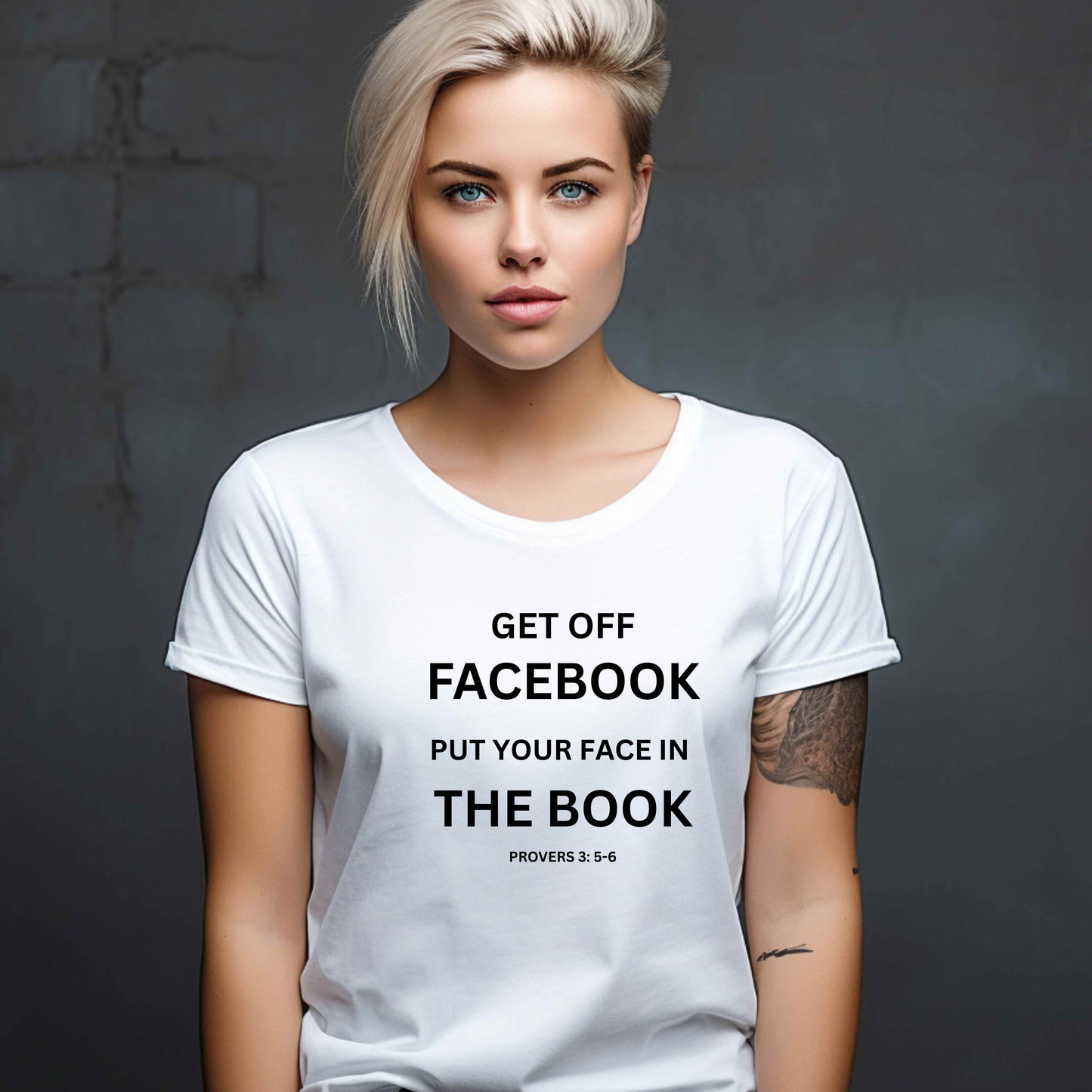 GET OFF FACEBOOK, PUT YOUR FACE IN THE BOOK  . T-Shirt