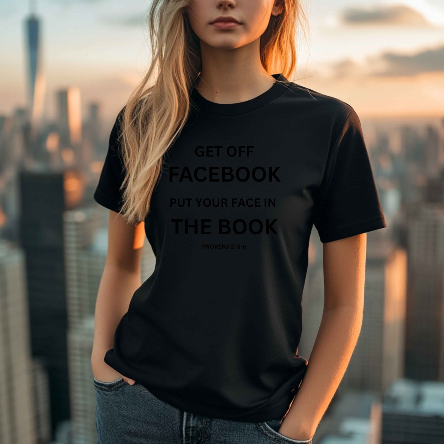 GET OFF FACEBOOK, PUT YOUR FACE IN THE BOOK  . T-Shirt