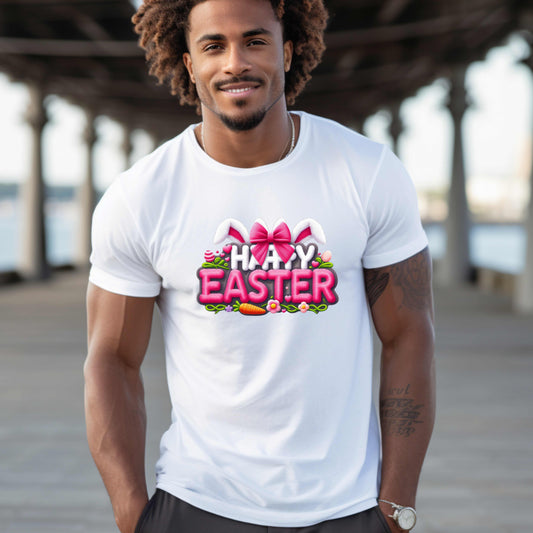 EASTER BUNNY EARS WITH GRAY BACKGROUND. T-Shirt