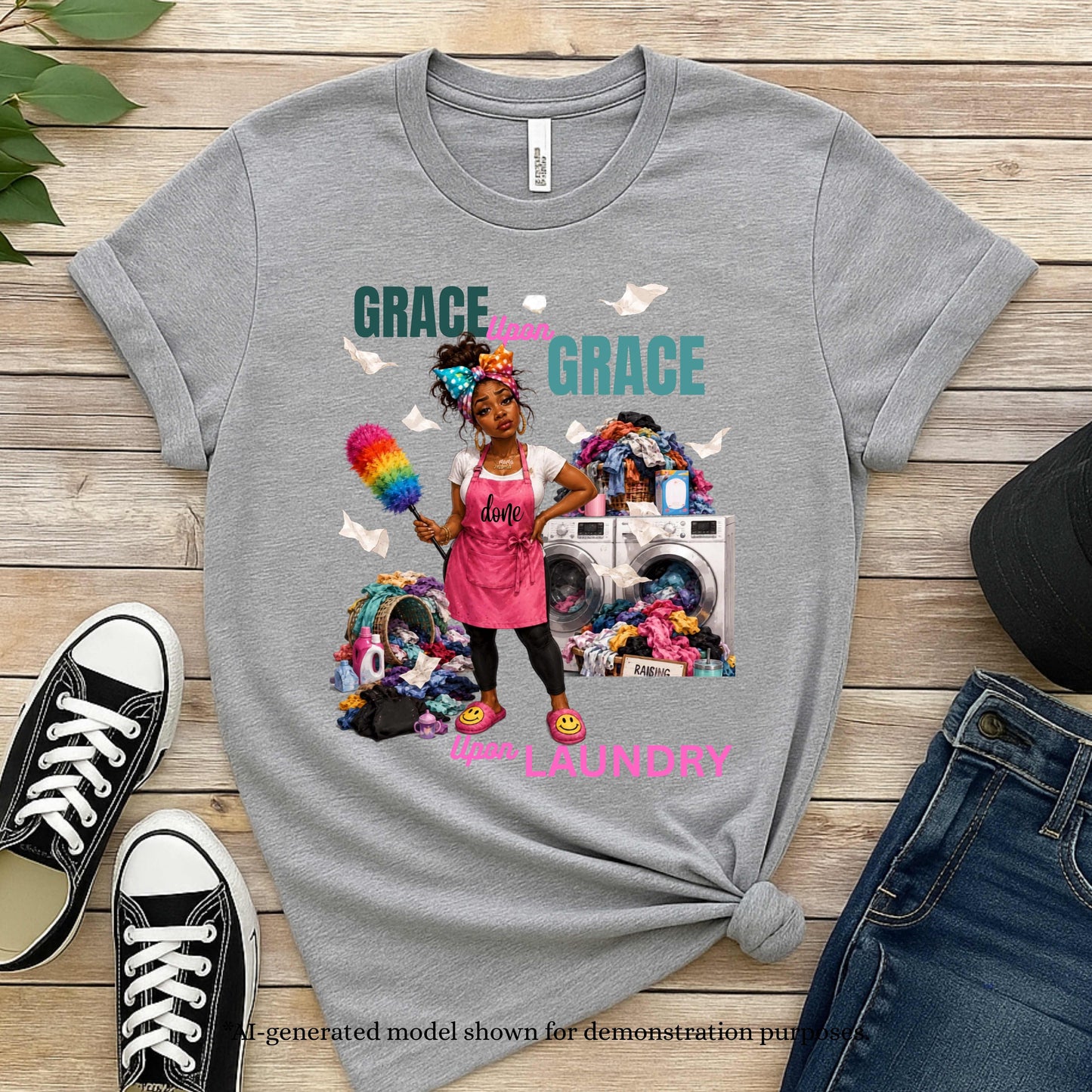 FUNNY GRACE UPON GRACE UPON LAUNDRY. T-Shirt
