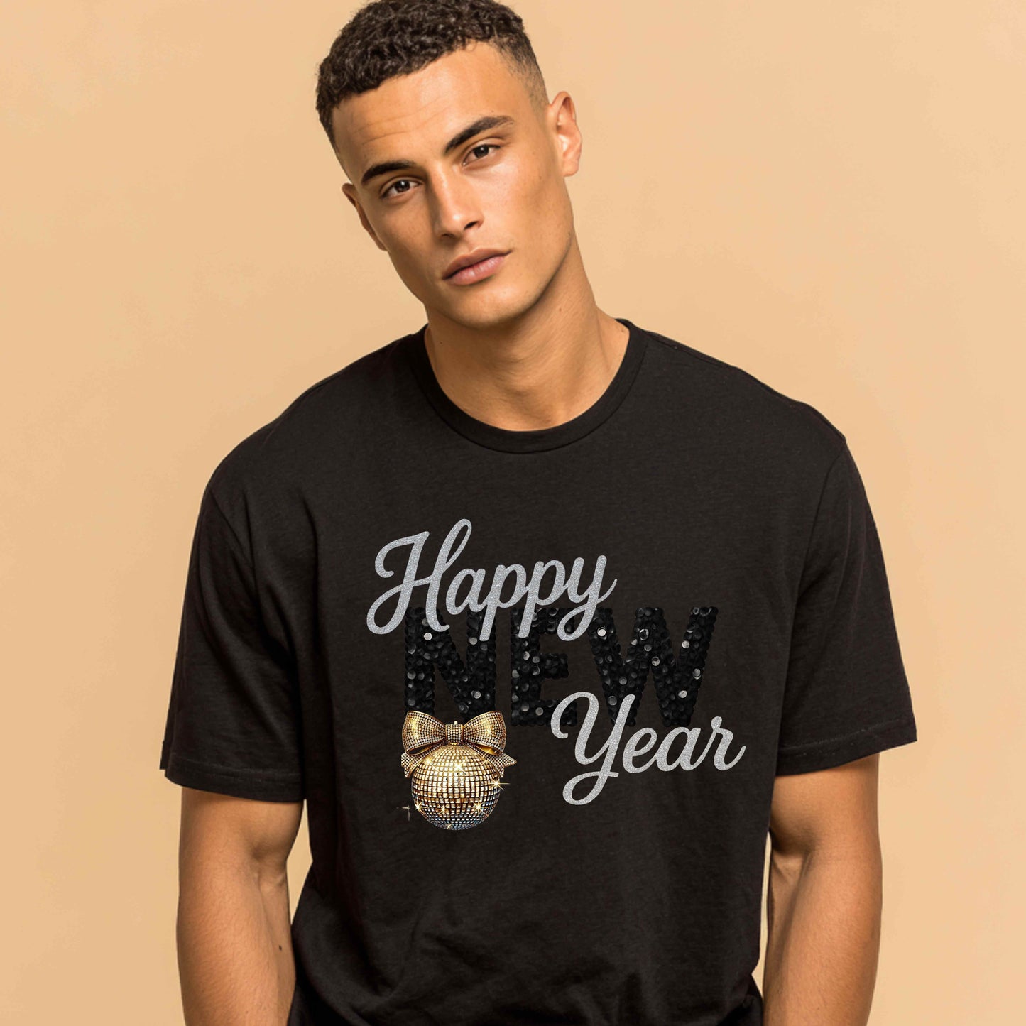 HAPPY NEW YEAR SEQUIN. T-Shirt