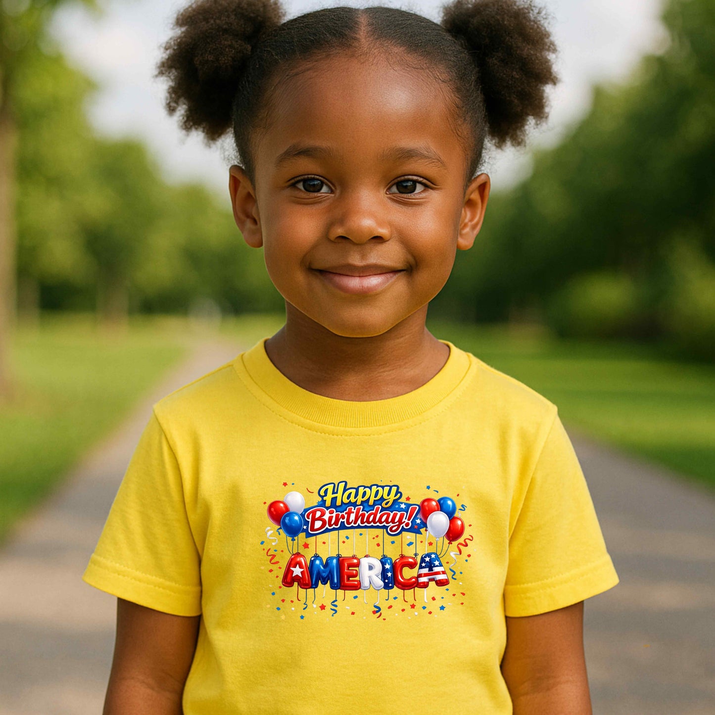 HAPPY BIRTHDAY AMERICA   Youth  100% Cotton T-Shirt