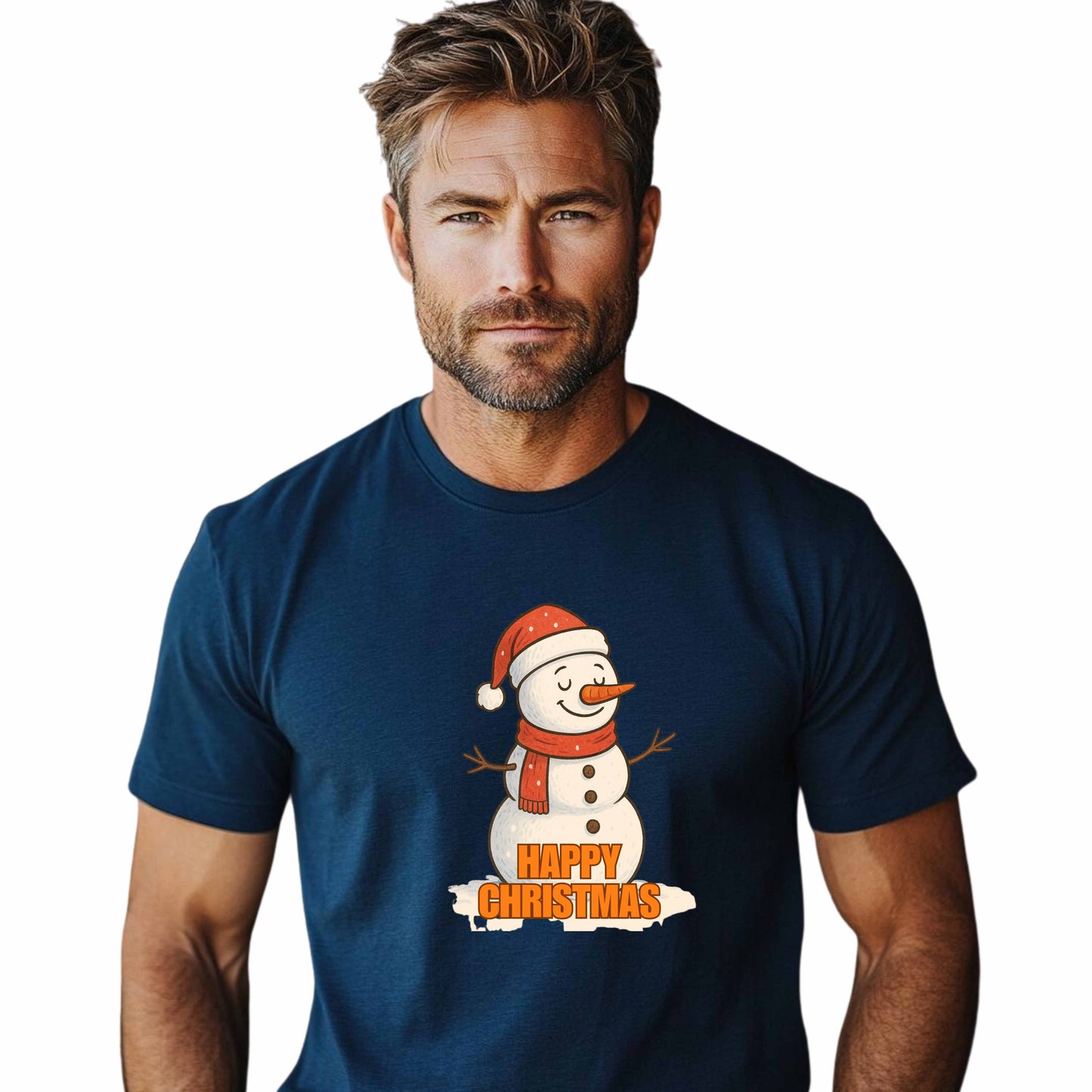 HAPPY CHRISTMAS SNOWMAN   Pullover Hoodie