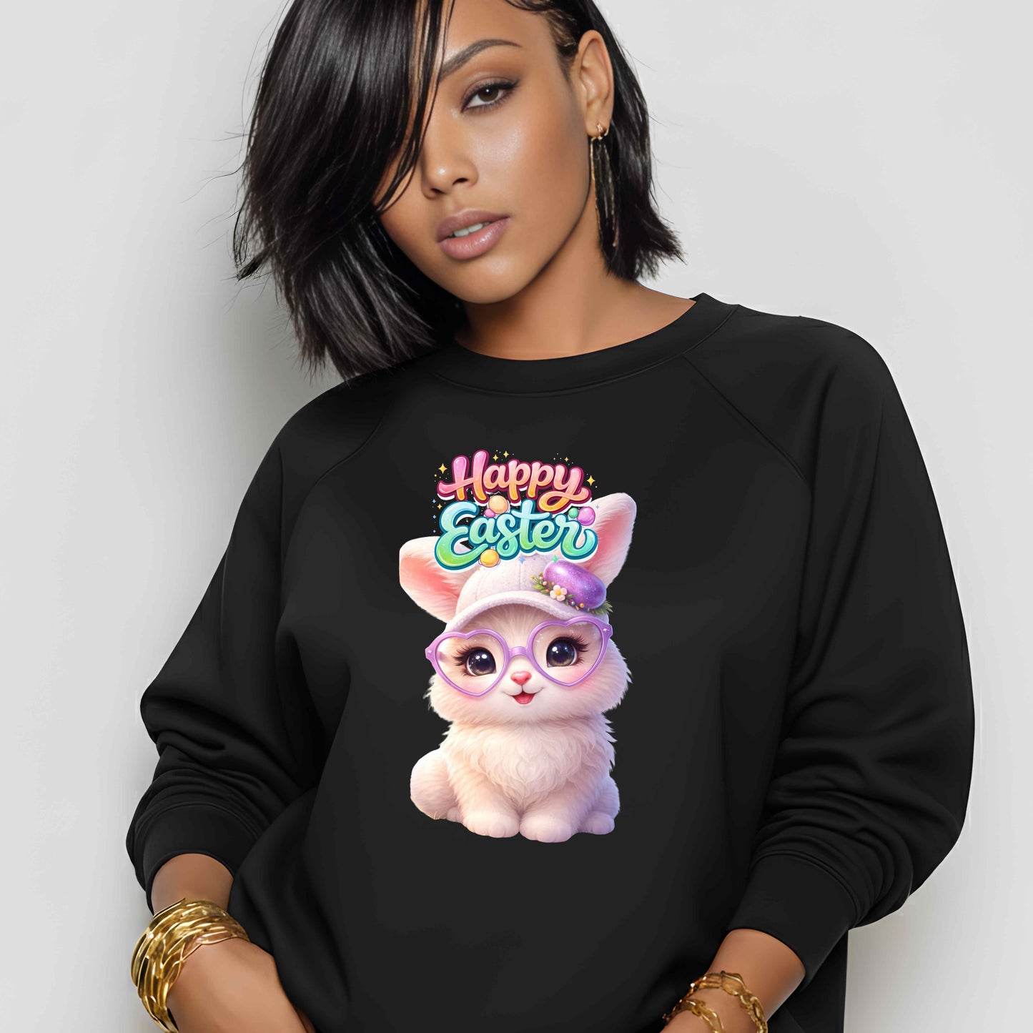 HAPPY EASTER BUNNY WITH GLASSES ON. T-Shirt