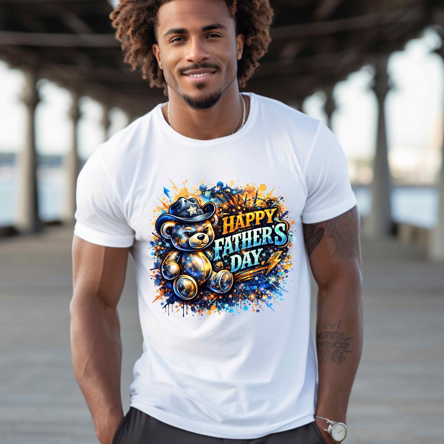 HAPPY FATHER'S DAY COWBOY BEAR. T-Shirt