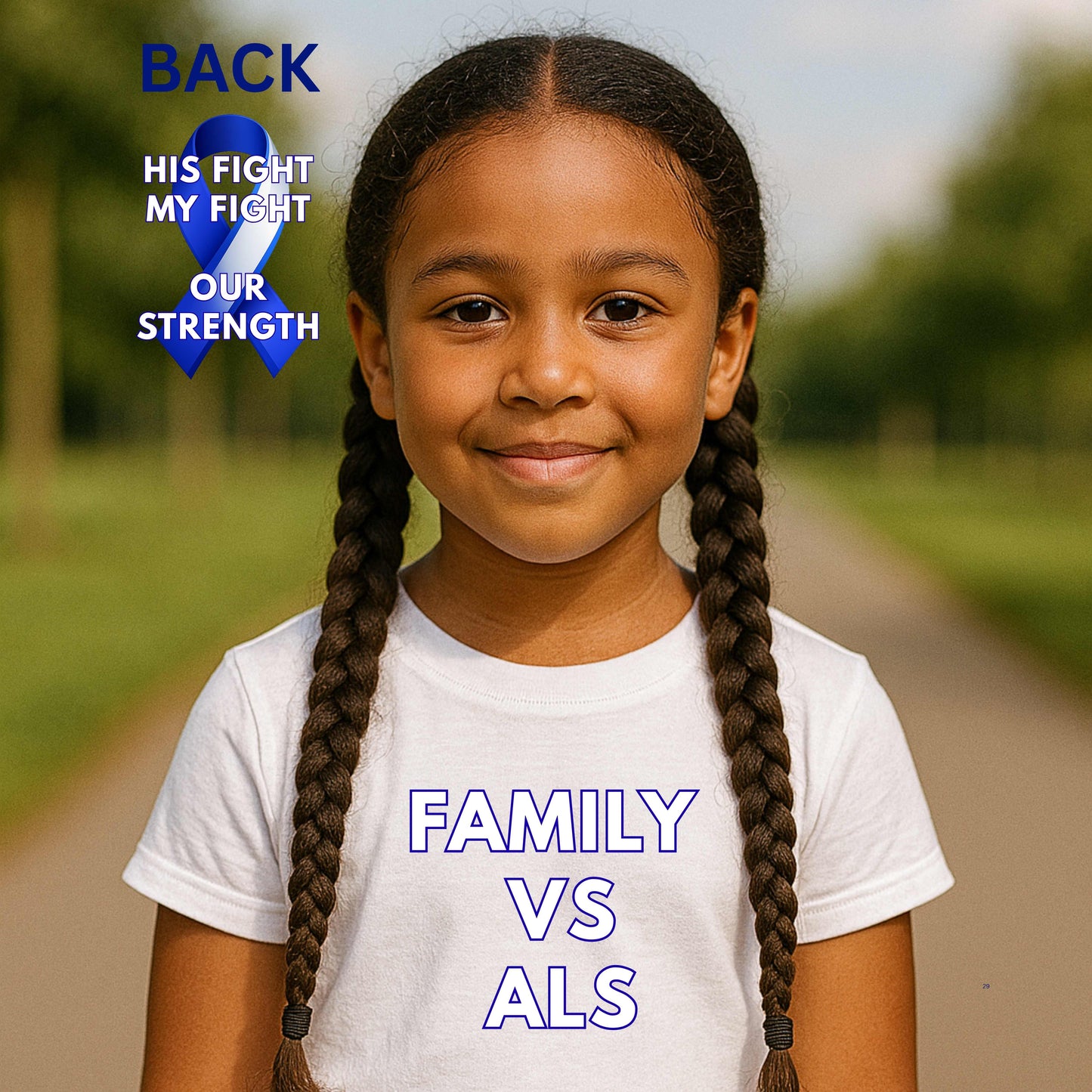 FAMILY VS ALS (F) HIS FIGHT MY FIGHT OUR STRENGTH (B) Toddler Jersey T-Shirt