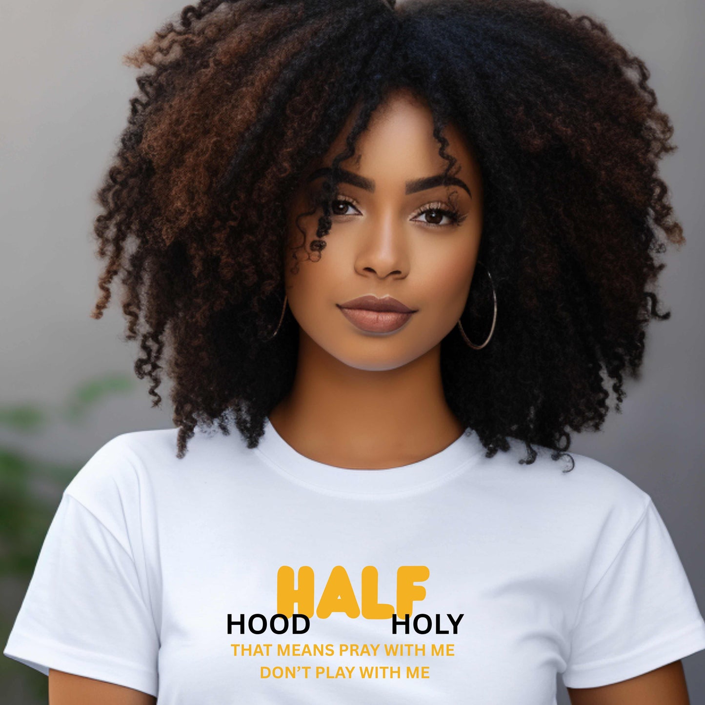 HALF HOOD HALF HOLY. T-Shirt