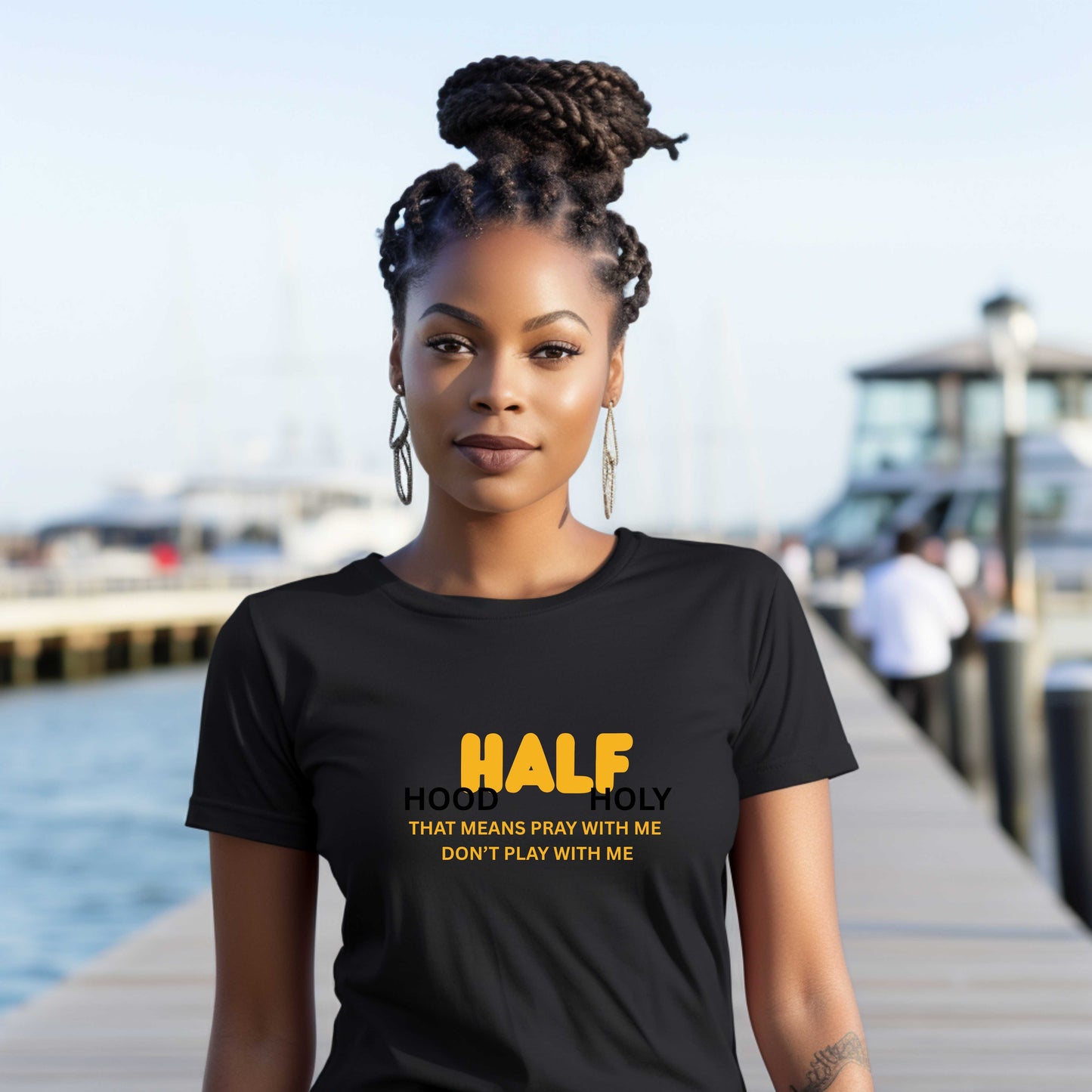 HALF HOOD HALF HOLY. T-Shirt