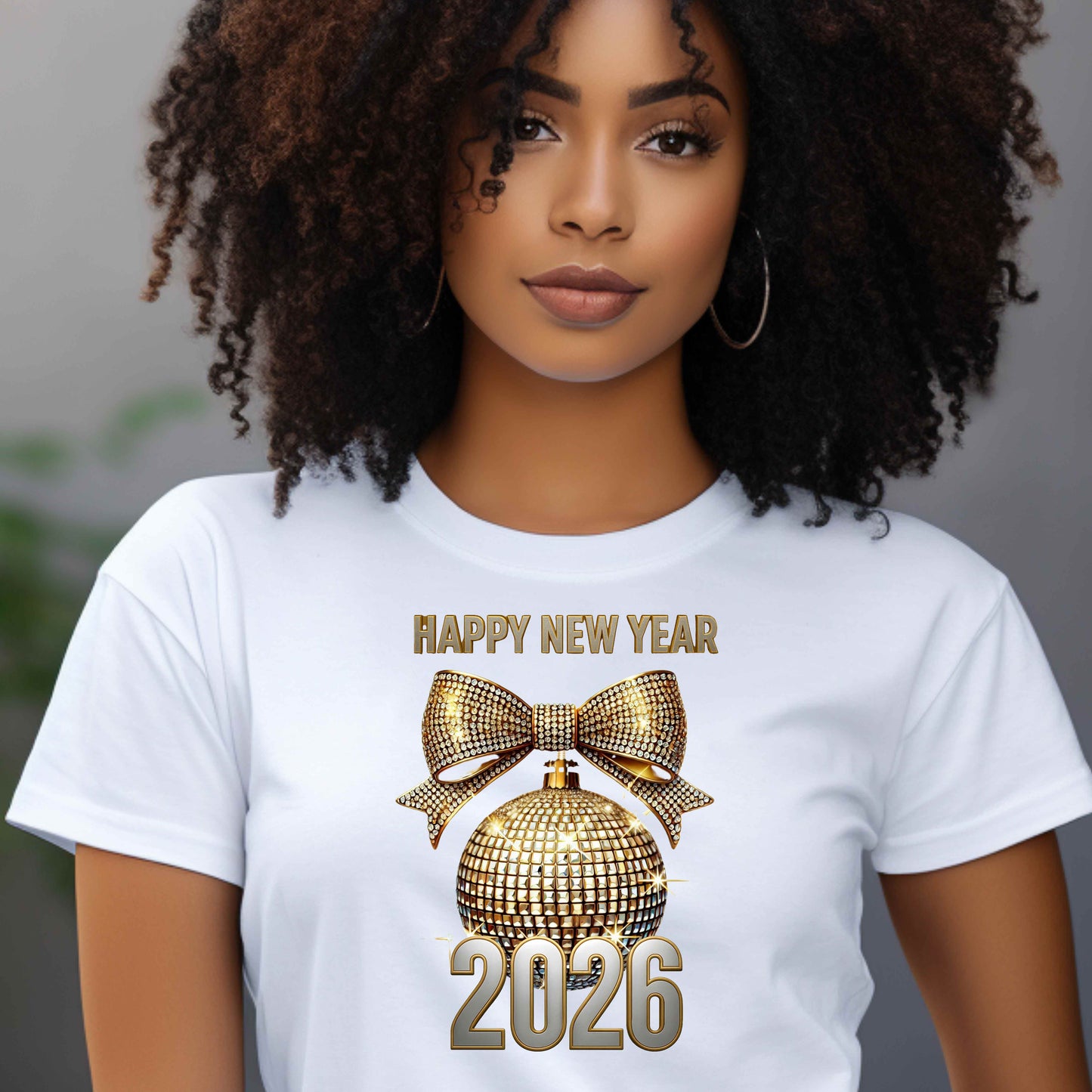 HAPPY NEW YEAR 2026 GOLD AND SILVER BALL. T-Shirt